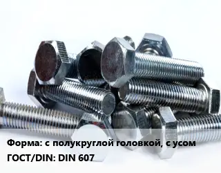 Болт с полукруглой головкой, с усом DIN 607